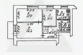 Квартиры, Продам, 3-к квартира, 56 м<sup>2</sup>